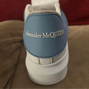Alexander McQueen Sky Blue and White Sneakers